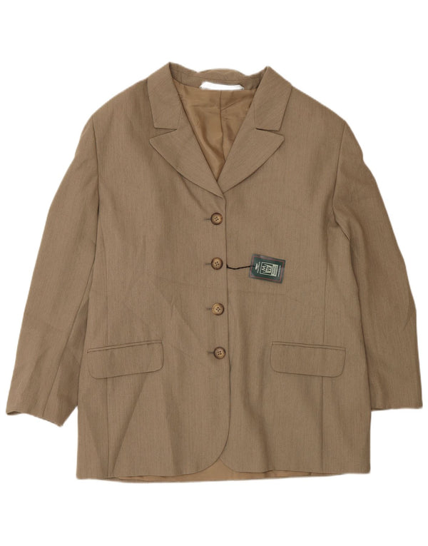 Marks & Spencer Womens St. Michael 4 Button Blazer Jacket UK 18 XL Brown