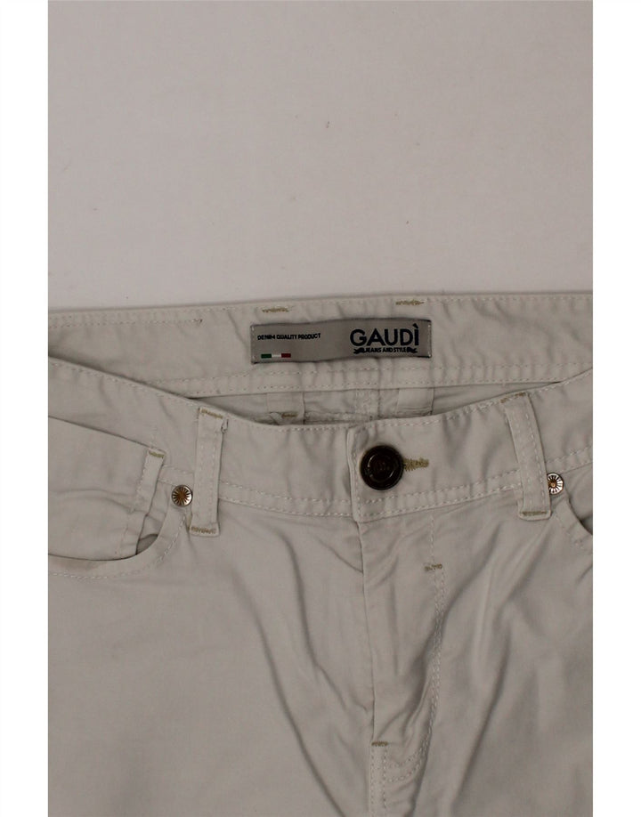 GAUDI Womens Denim Shorts W28 Medium White Cotton Vintage Gaudi and Second-Hand Gaudi from Messina Hembry 