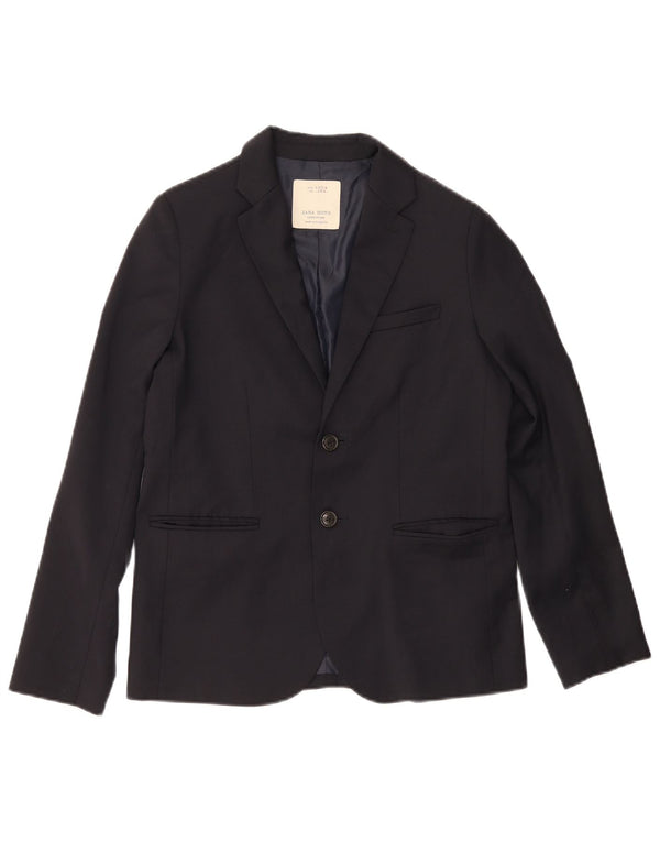 Zara Boys 2 Button Blazer Jacket 13-14 Years Navy Blue Polyester