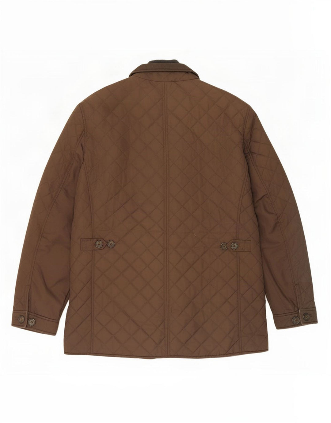 Marks & Spencer Mens Quilted Jacket UK 40 Large Brown Polyester
