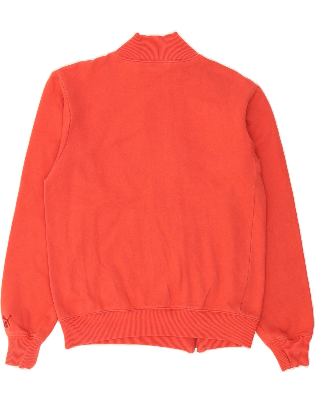PUMA Mens Graphic Zip Hoodie Sweater Small Red Cotton Vintage Puma and Second-Hand Puma from Messina Hembry 