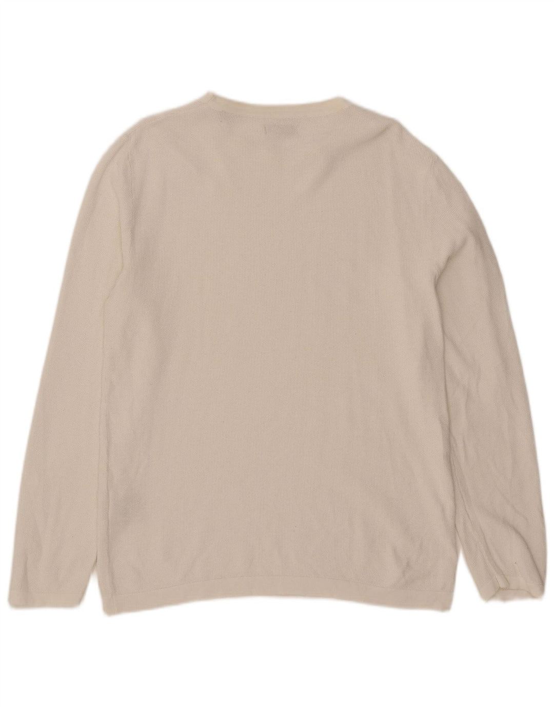 Jack & Jones Mens Crew Neck Jumper Sweater Large White Cotton