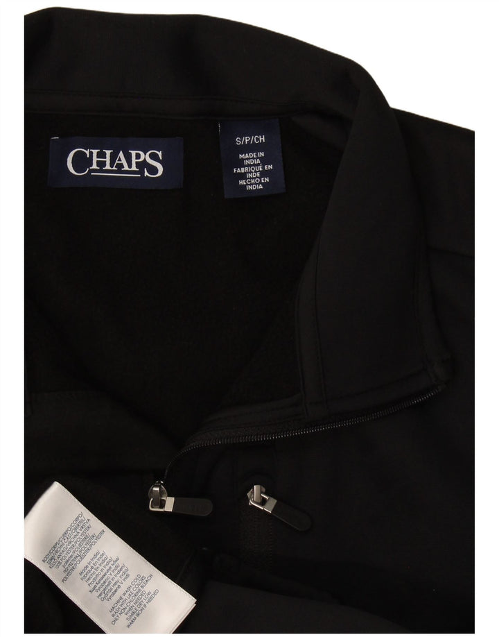 Chaps Mens Sleeveless Tracksuit Top Jacket Small Black Polyester