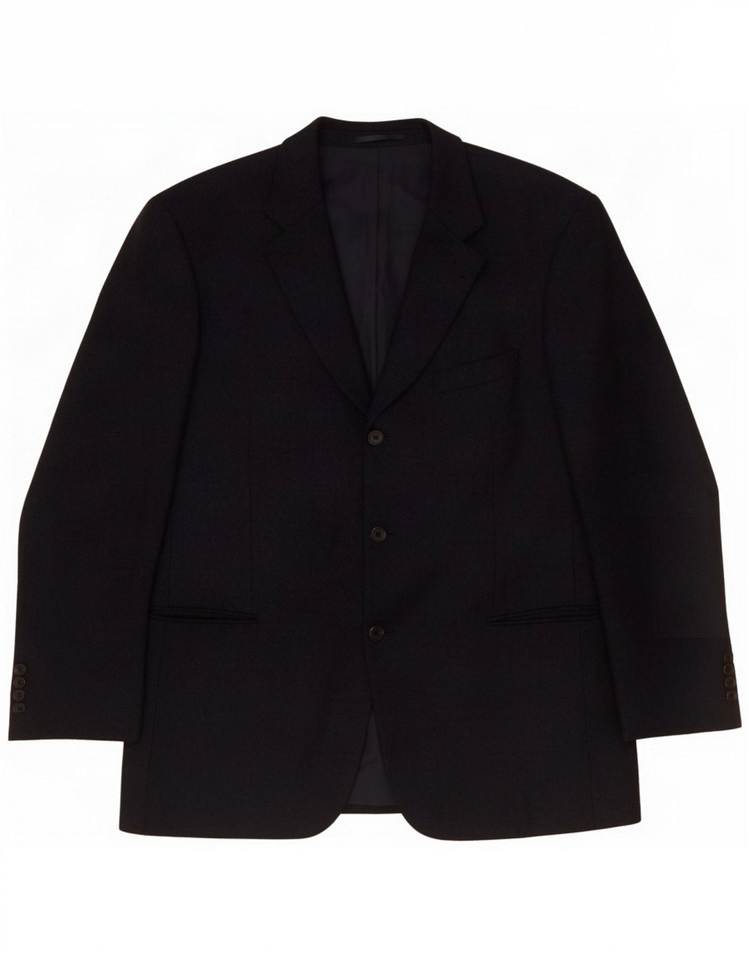 Hugo Boss Mens 3 Button Blazer Jacket EU 54 2XL Navy Blue Virgin Wool