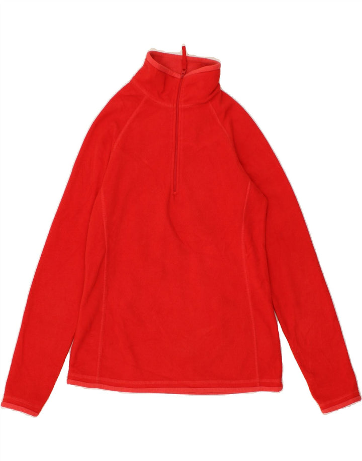 MOUNTAIN WAREHOUSE Womens Zip Neck Fleece Jumper UK 6 XS Red Polyester Vintage Mountain Warehouse and Second-Hand Mountain Warehouse from Messina Hembry 