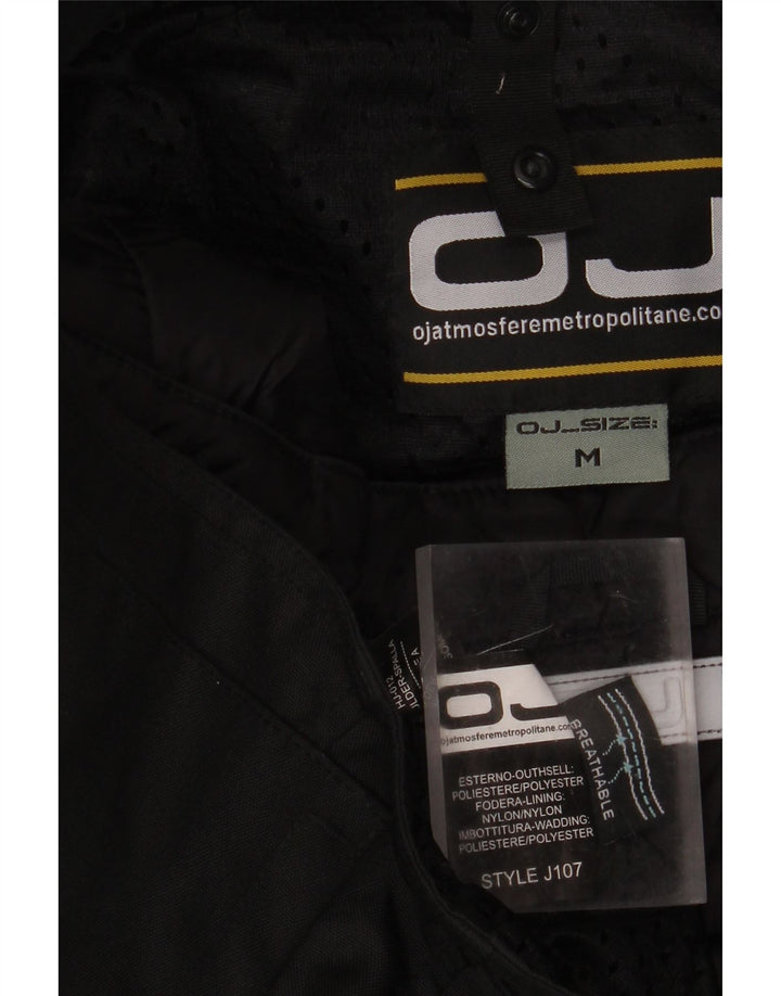 OJ Atmosfere Mens Racer Jacket UK 38 Medium Black Polyester