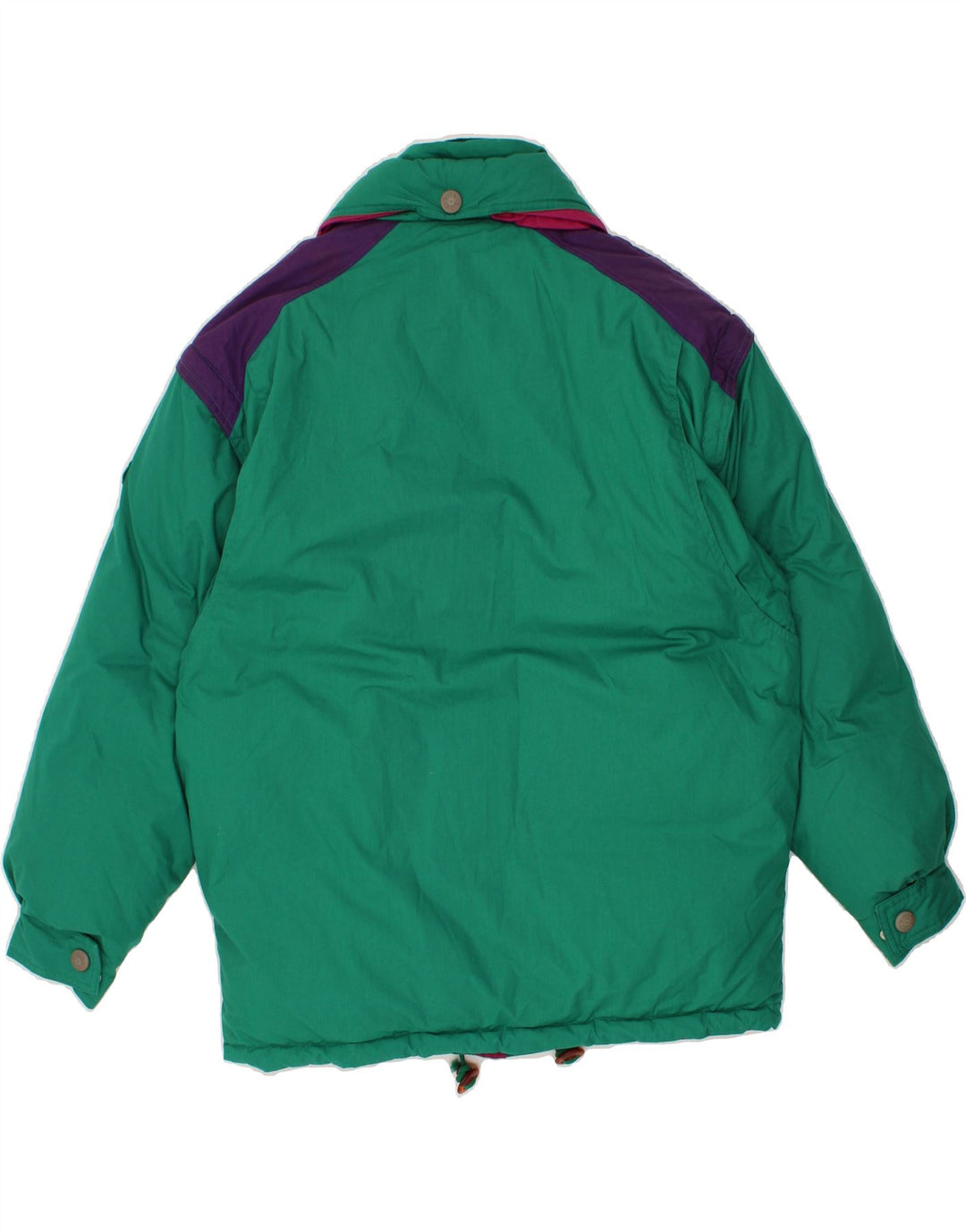 DIADORA Mens Padded Jacket UK 38 Medium Green Colourblock Polyester