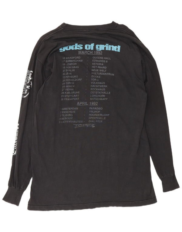 Vintage Mens God's of Grind Earache tour 1992 Top Long Sleeve XL Black Rock