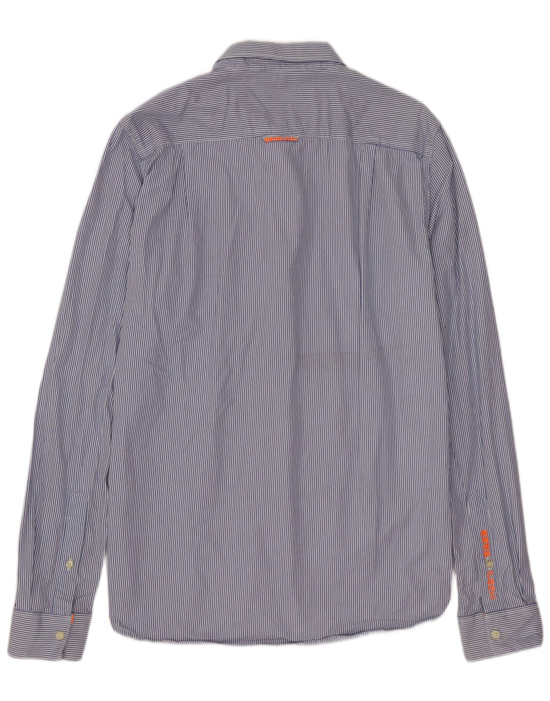 SUPERDRY Mens Shirt Medium Blue Pinstripe Cashmere