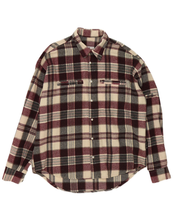 Vintage Mens Flannel Shirt 2XL Multicoloured Check Acrylic