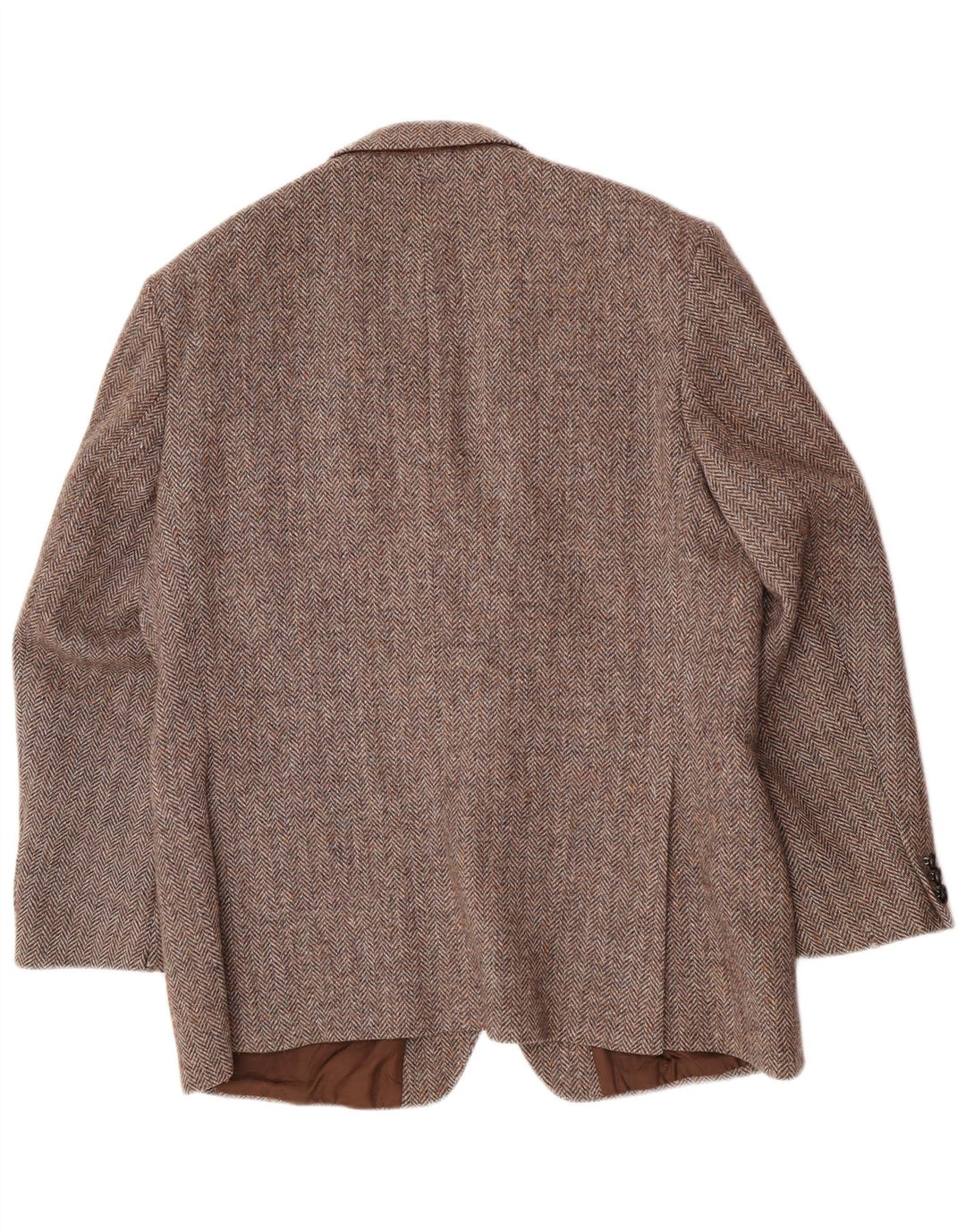 St Michael Mens 2 Button Blazer Jacket UK 38 Medium Brown Herringbone Wool