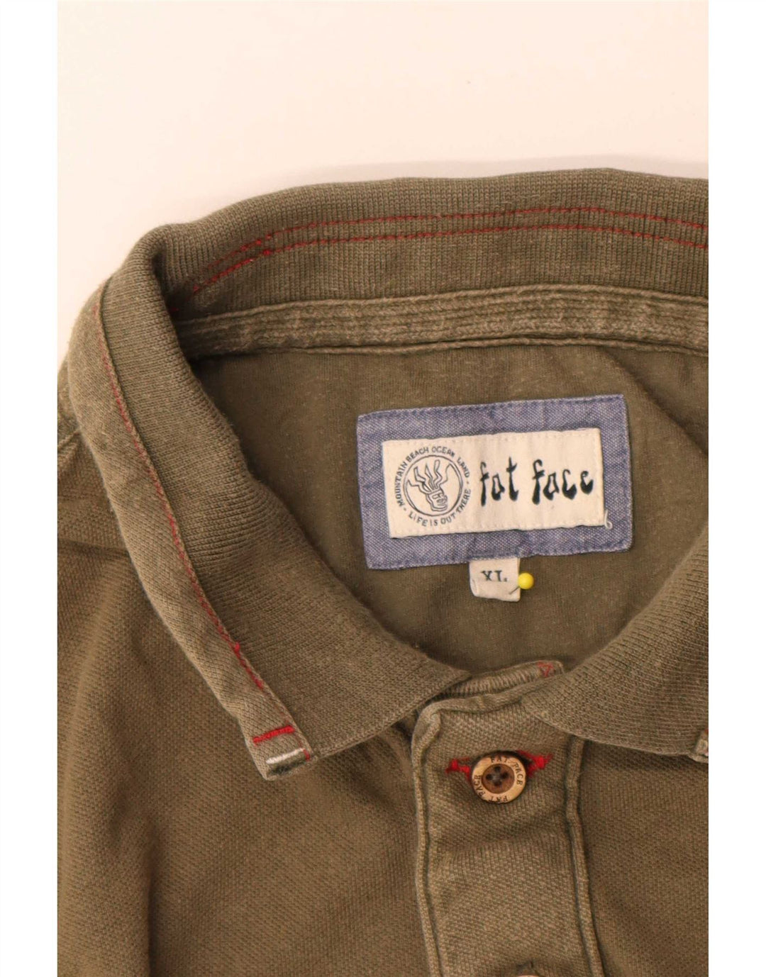 Fat Face Mens Polo Shirt XL Khaki Cotton