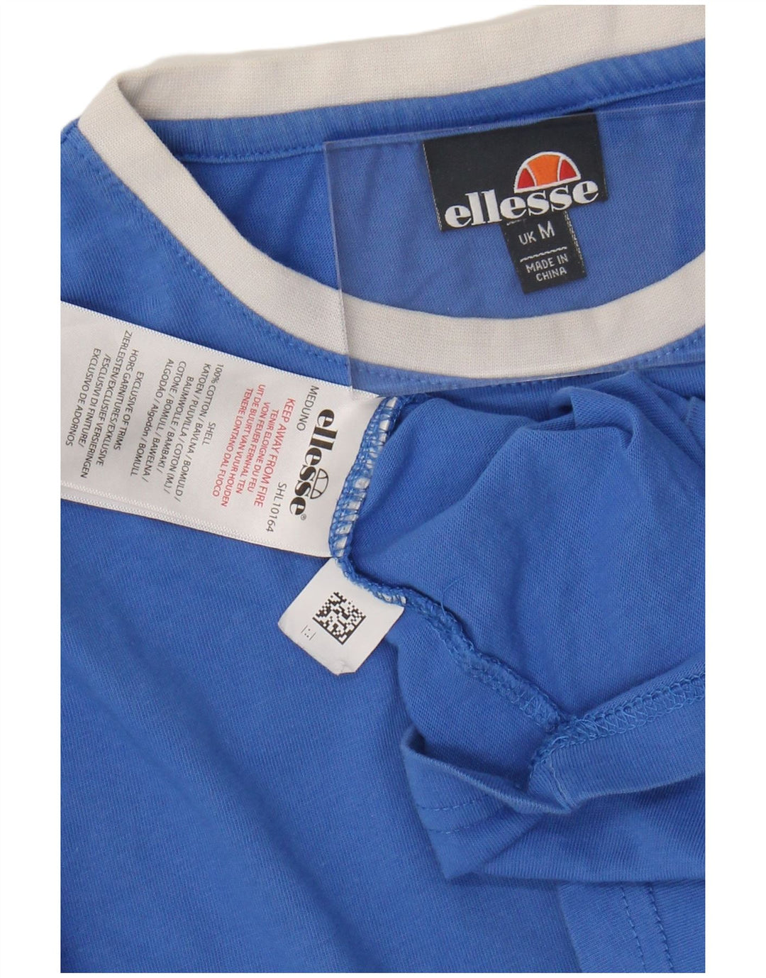 ELLESSE Mens T-Shirt Top Medium Blue Cotton
