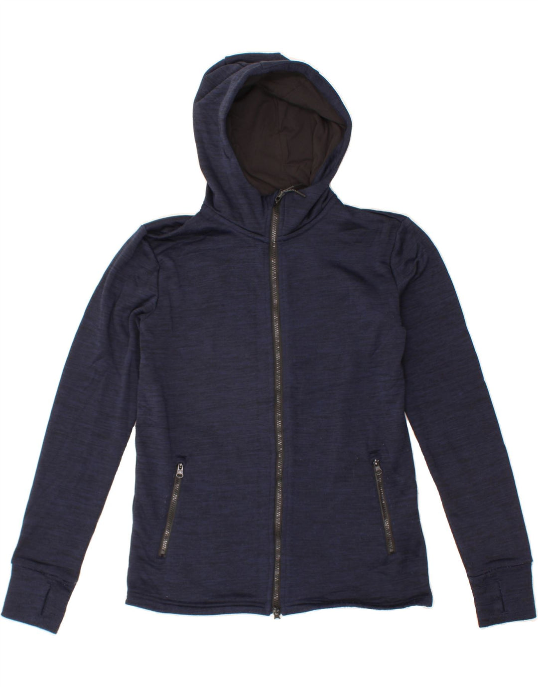 MOUNTAIN WAREHOUSE Mens Zip Hoodie Sweater XS Navy Blue Flecked Polyester Vintage Mountain Warehouse and Second-Hand Mountain Warehouse from Messina Hembry 