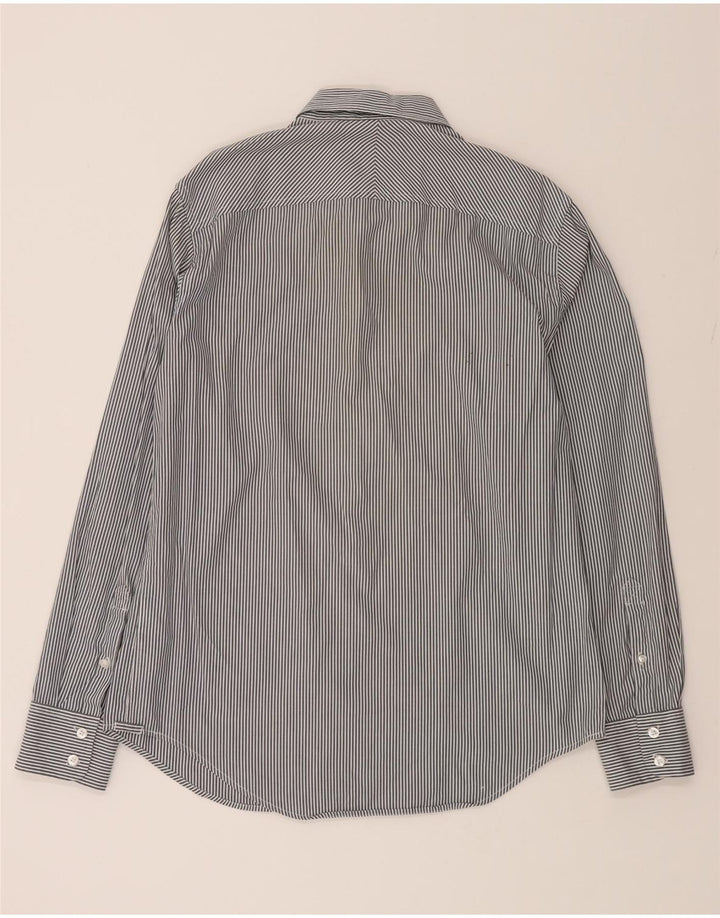TIMBERLAND Mens Slim Fit Shirt Large Grey Pinstripe Cotton