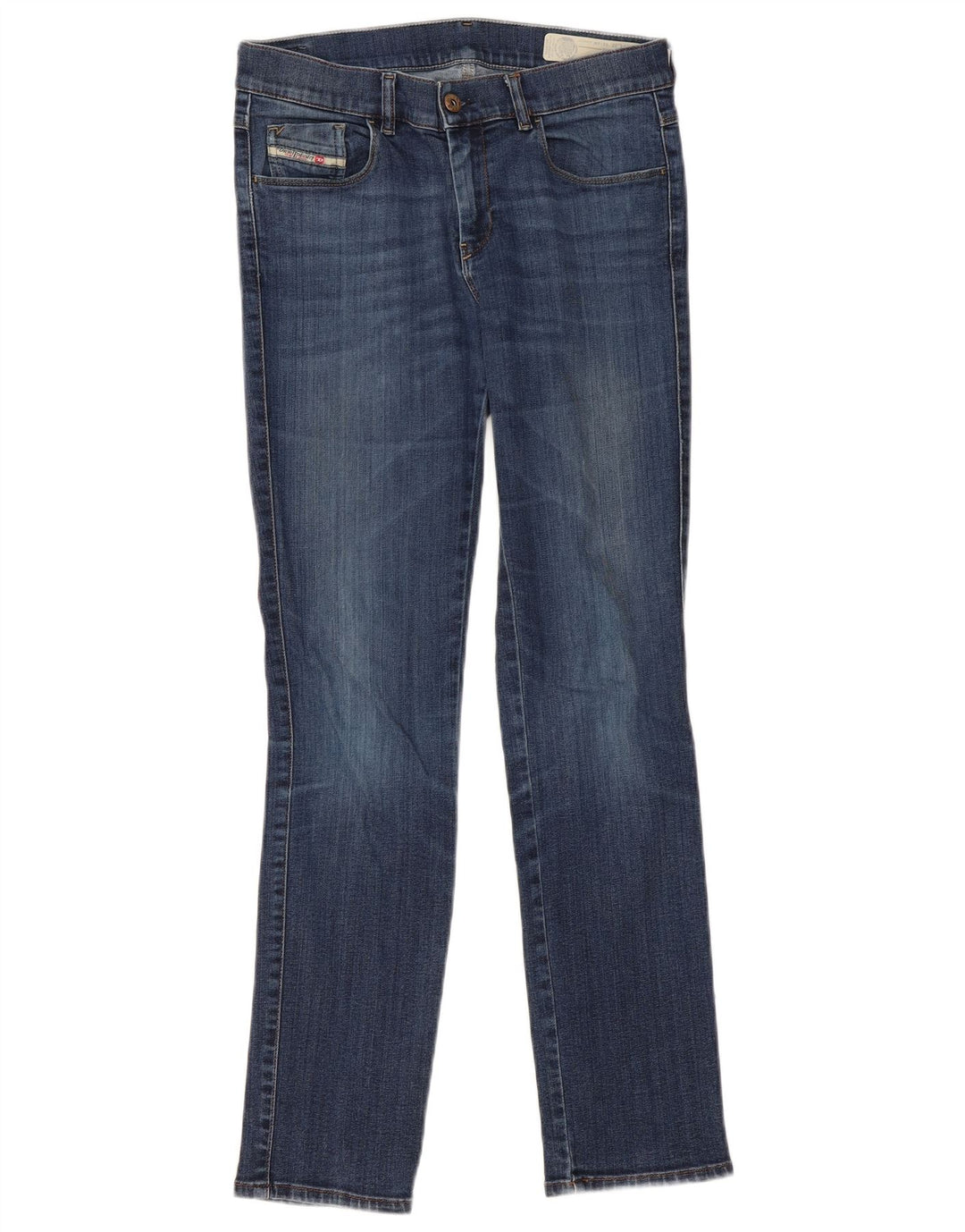 Diesel Womens Sandy Regular Slim Straight Jeans W29 L32 Blue Cotton