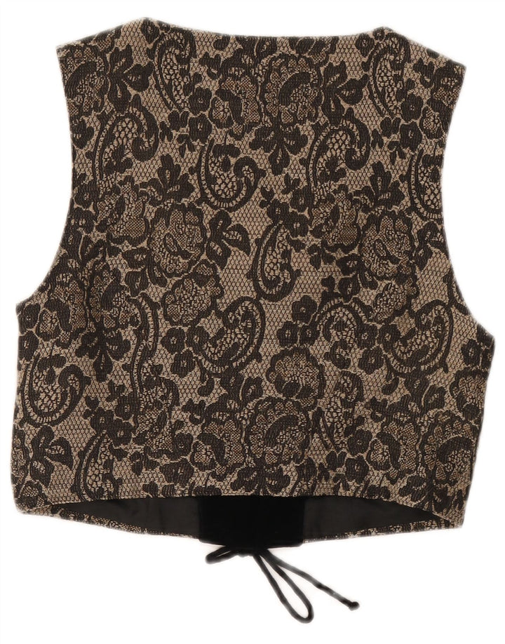 Berwin & Wolff Womens Sleeveless Corset Top IT 42 Medium Beige Floral