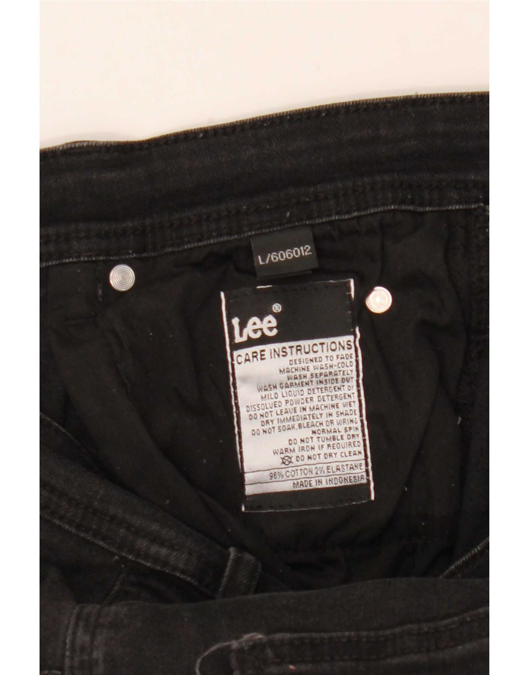 Lee Womens Denim Shorts Large W32 Black Cotton