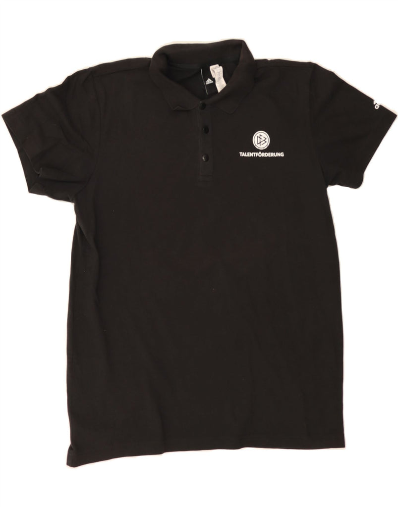ADIDAS Mens Polo Shirt Large Black Cotton Vintage Adidas and Second-Hand Adidas from Messina Hembry 
