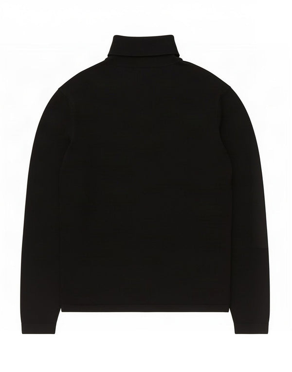 Zara Mens Roll Neck Jumper Sweater Large Black Viscose