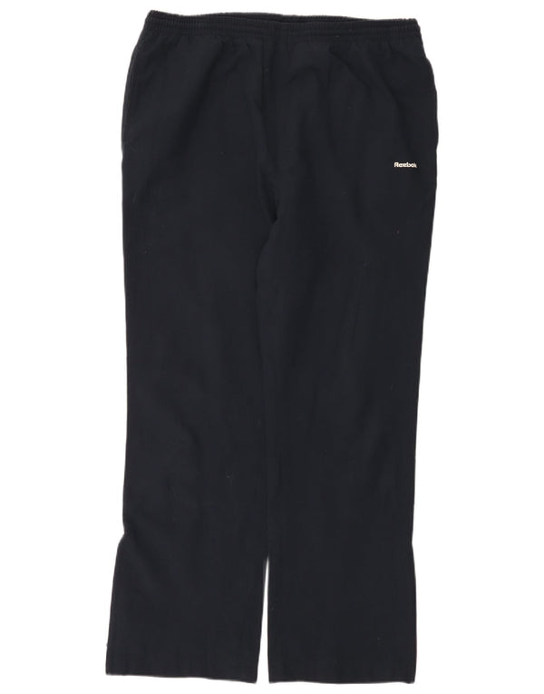 Reebok Womens Tracksuit Trousers US 12 Large Navy Blue Polyester