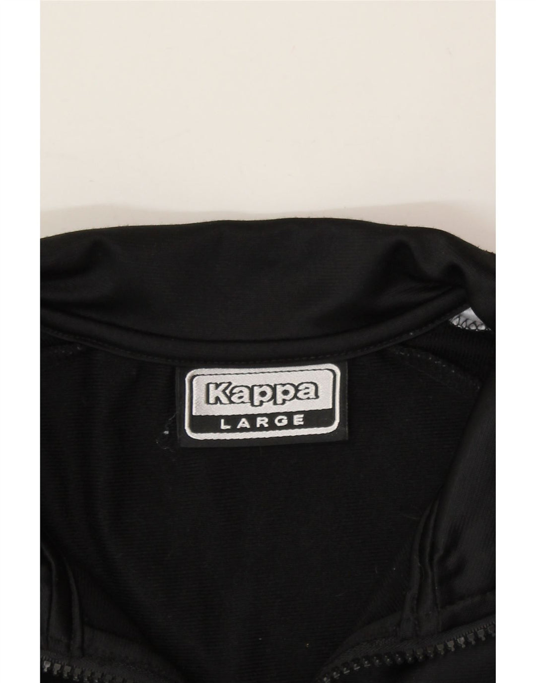 KAPPA Womens Graphic Tracksuit Top Jacket UK 16 Large Black Colourblock Vintage Kappa and Second-Hand Kappa from Messina Hembry 