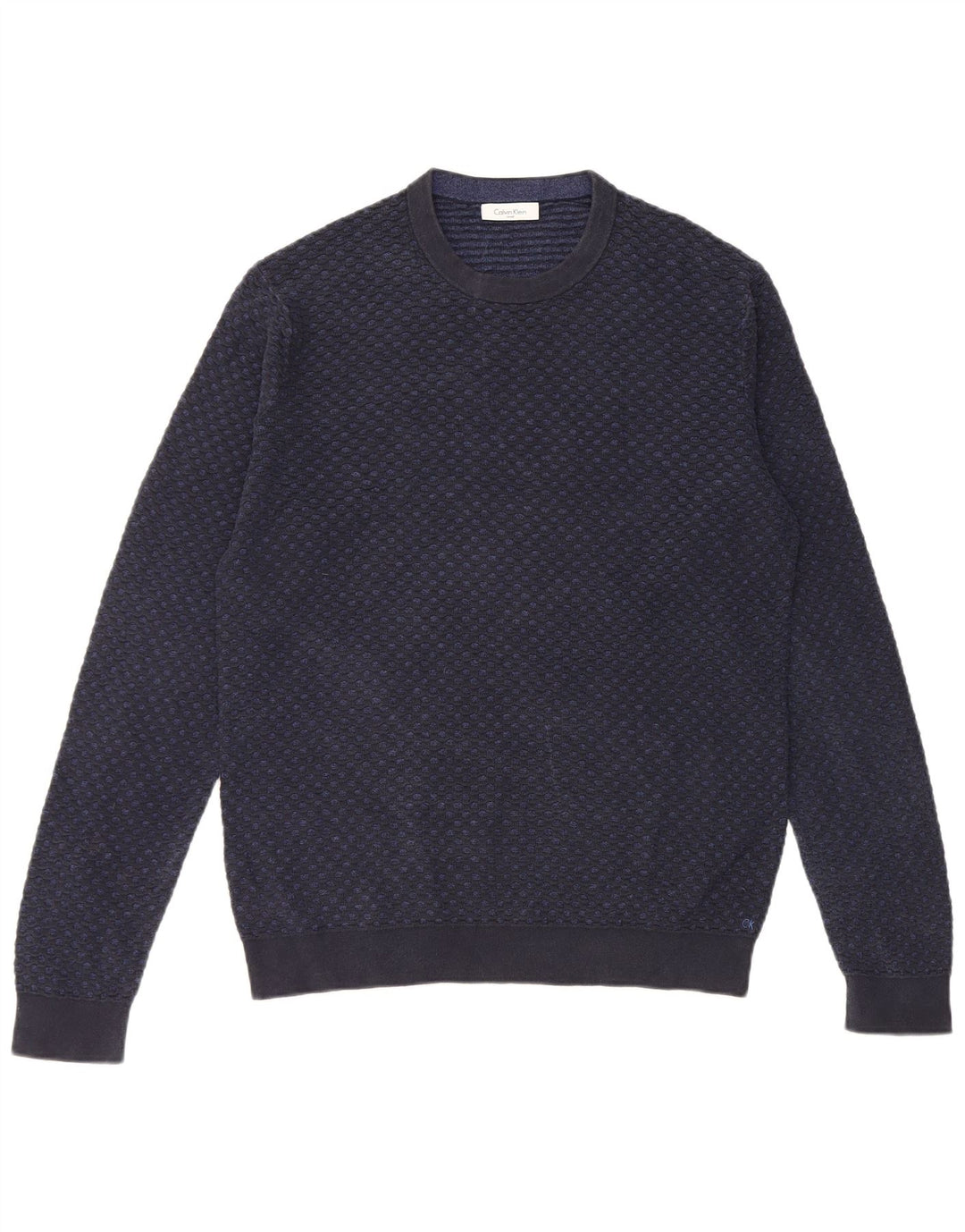Calvin Klein Mens Crew Neck Jumper Sweater Small Navy Blue