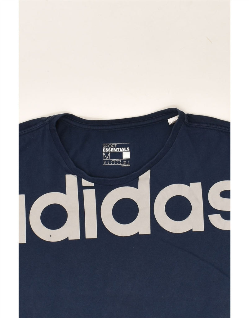 ADIDAS Mens Climalite Graphic T-Shirt Top Medium Navy Blue Cotton | Vintage Adidas | Thrift | Second-Hand Adidas | Used Clothing | Messina Hembry 