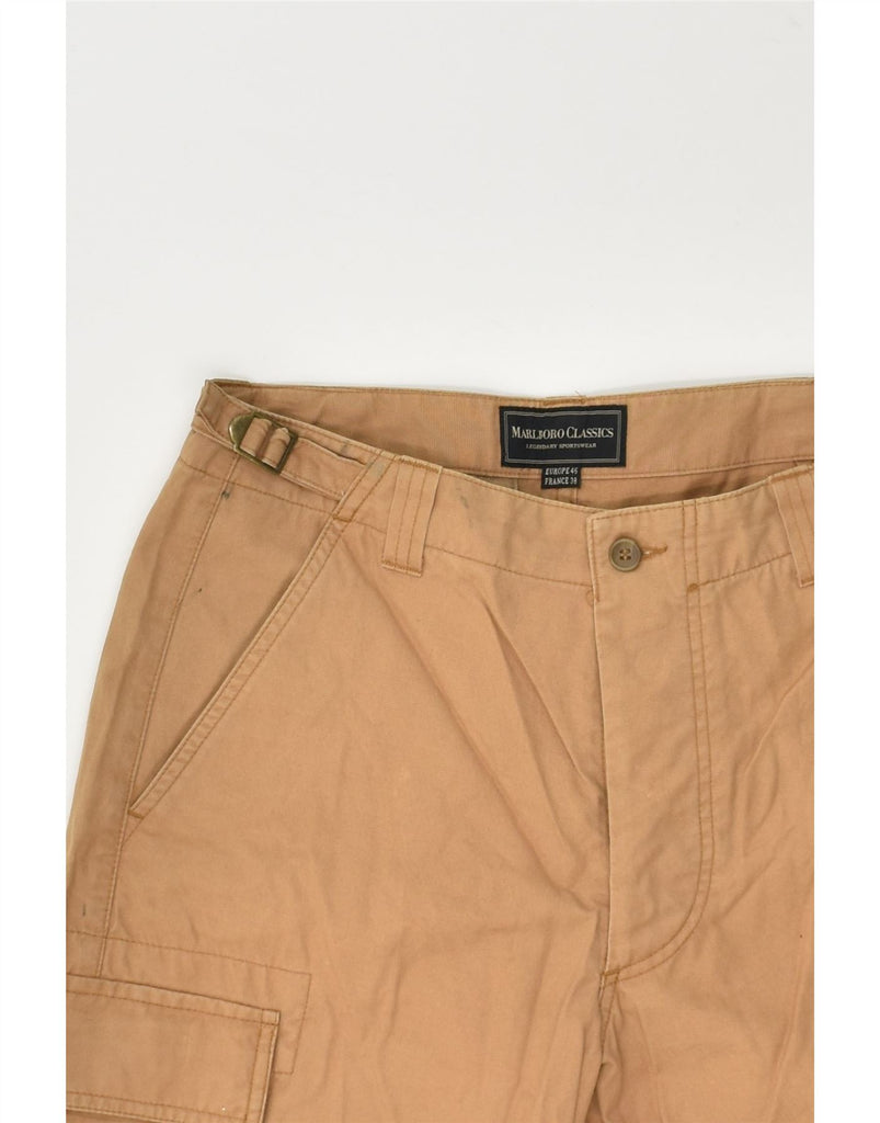 MARLBORO CLASSICS Mens Cargo Shorts IT 46 Small W28  Brown Cotton | Vintage Marlboro Classics | Thrift | Second-Hand Marlboro Classics | Used Clothing | Messina Hembry 