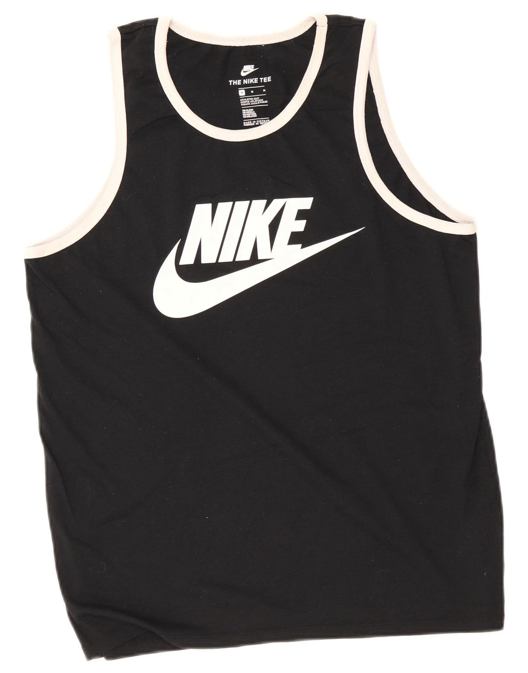 Nike Mens Athletic Cut Graphic Vest Top Medium Black Polyester