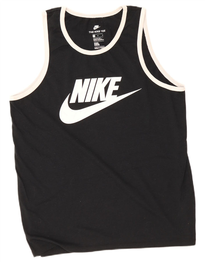 Nike Mens Athletic Cut Graphic Vest Top Medium Black Polyester