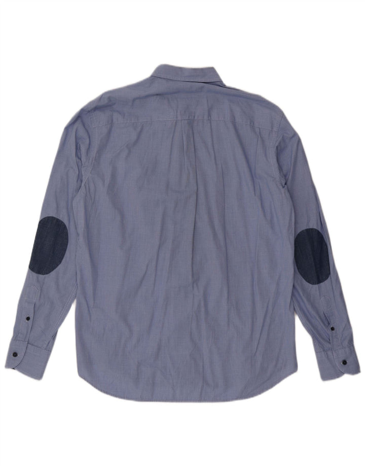 Harmont & Blaine Mens Regular Fit Shirt XL Blue Houndstooth