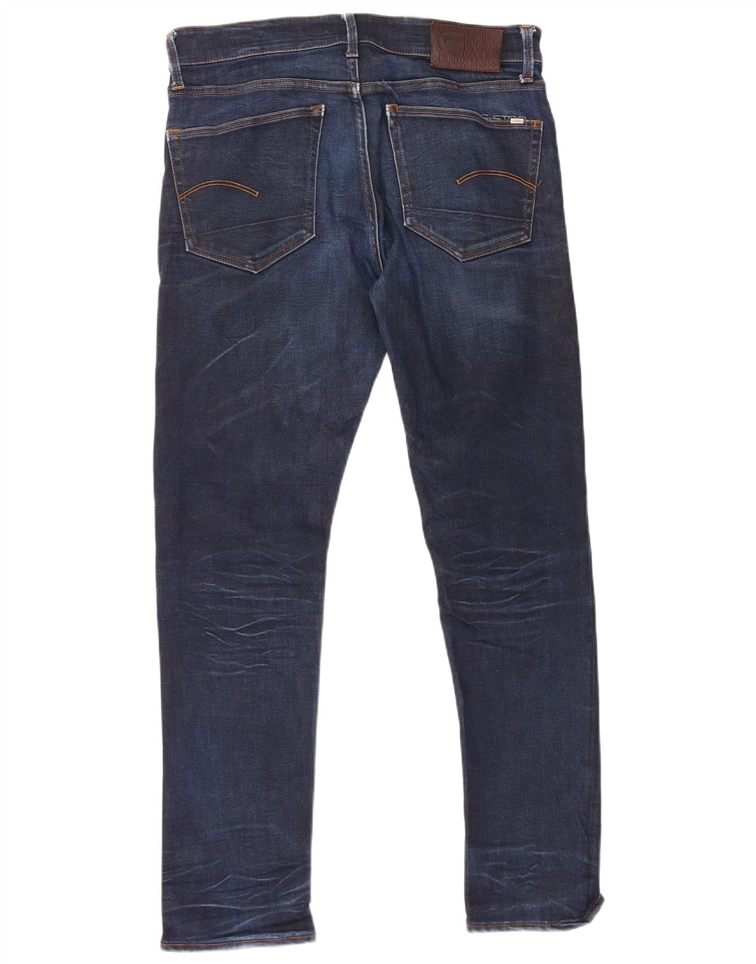 G-Star Mens Regular Slim Jeans W32 L32 Navy Blue Cotton
