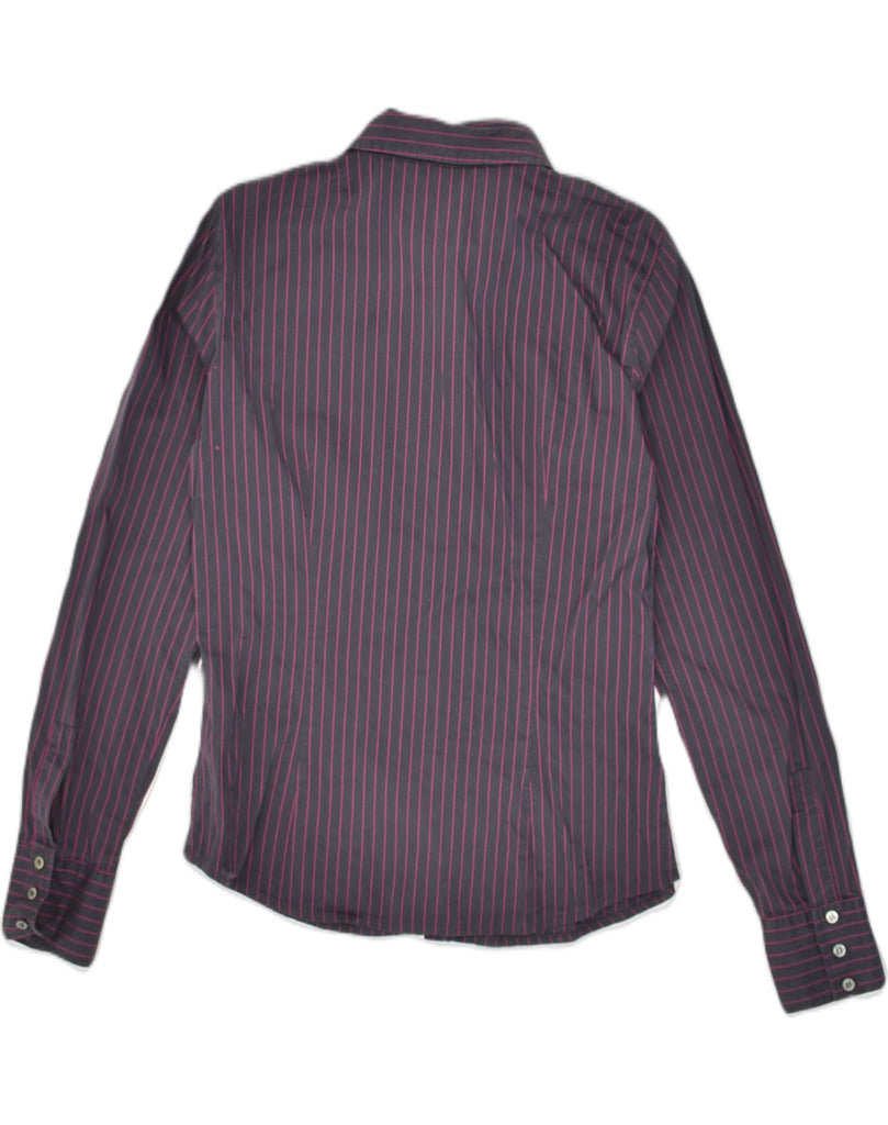 MARELLA Womens Shirt IT 46 Large Purple Pinstripe Cotton | Vintage Marella | Thrift | Second-Hand Marella | Used Clothing | Messina Hembry 