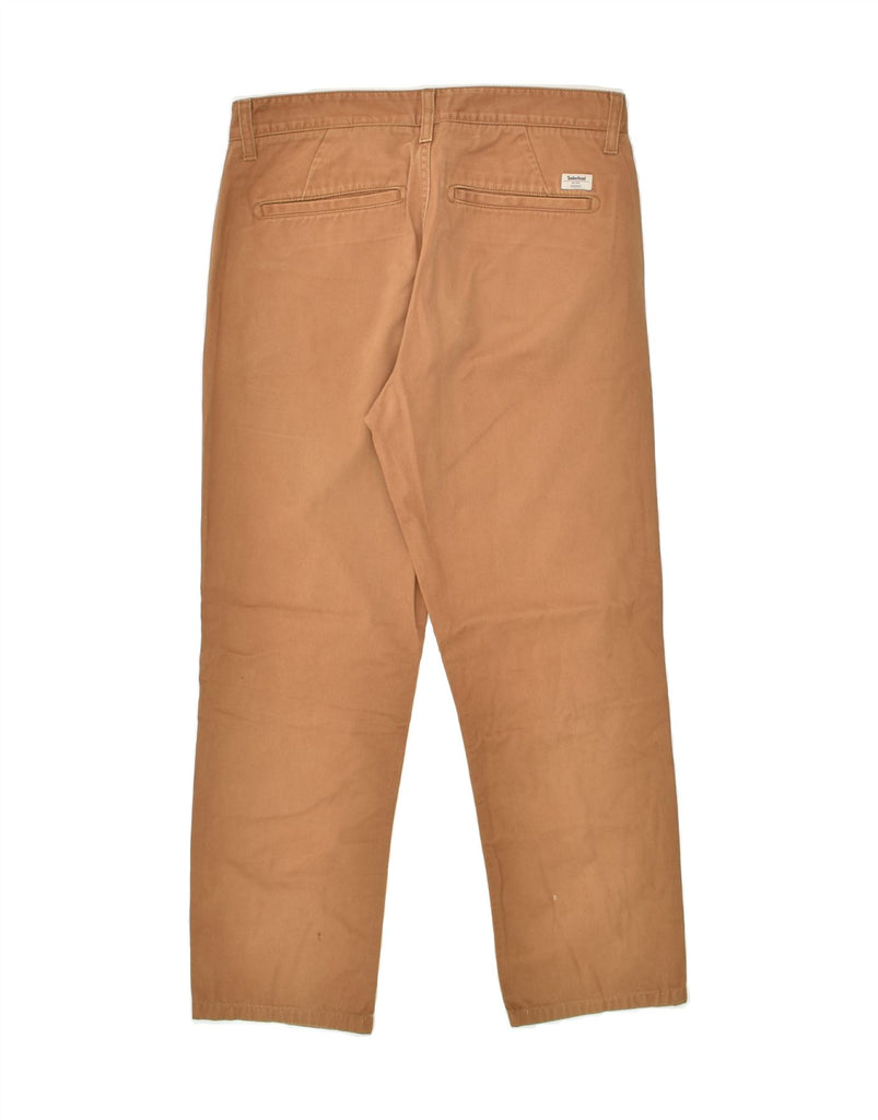 TIMBERLAND Mens Straight Chino Trousers W33 L26 Brown Cotton | Vintage Timberland | Thrift | Second-Hand Timberland | Used Clothing | Messina Hembry 