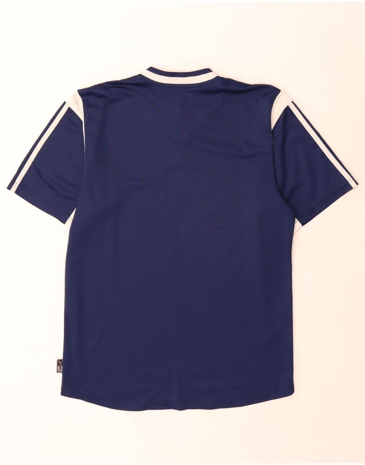 Adidas Mens Climalite T-Shirt Top Small Navy Blue Colourblock Polyester