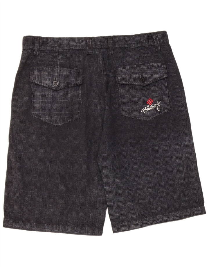 Billabong Mens Chino Shorts W40 XL Black Check Cotton