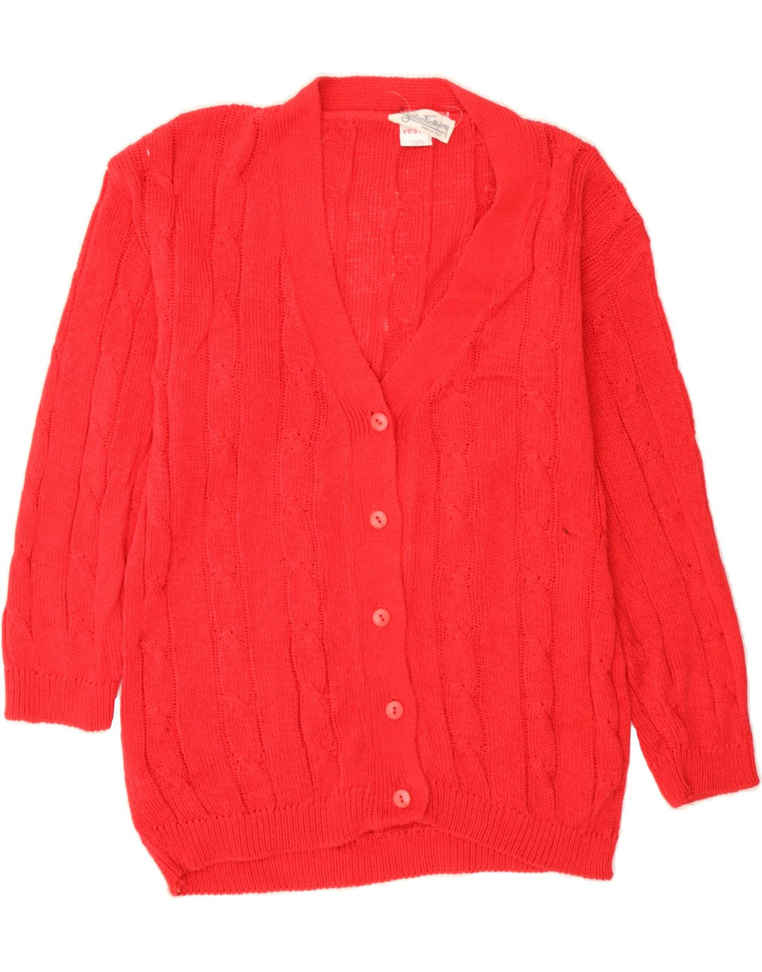 EGON VON FURSTENBERG Womens Longline Cardigan Sweater IT 46/48 Large Red Vintage Egon Von Furstenberg and Second-Hand Egon Von Furstenberg from Messina Hembry 