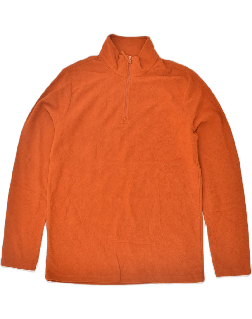 MOUNTAIN WAREHOUSE Mens Zip Neck Fleece Jumper Medium Orange Polyester | Vintage Mountain Warehouse | Thrift | Second-Hand Mountain Warehouse | Used Clothing | Messina Hembry 