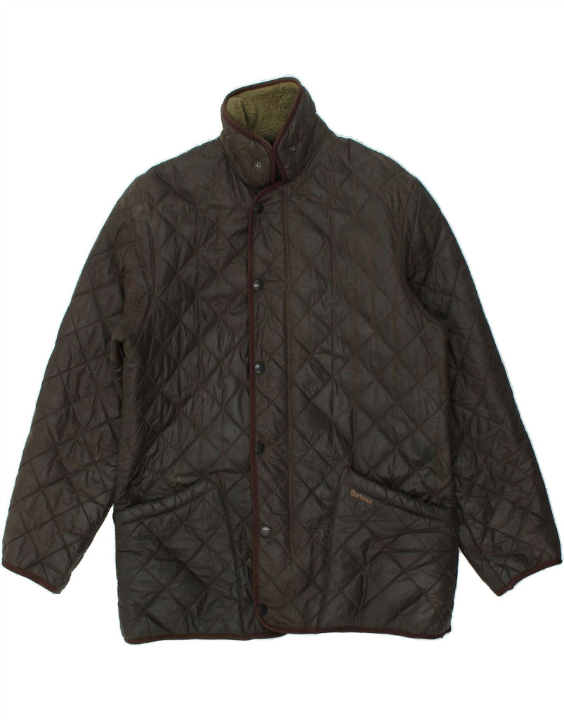 BARBOUR Mens Quilted Jacket UK 38 Medium Khaki | Vintage Barbour | Thrift | Second-Hand Barbour | Used Clothing | Messina Hembry 