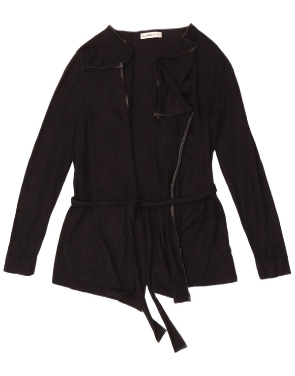 Zara Womens Oversized Cardigan Sweater UK 14 Medium Black Viscose