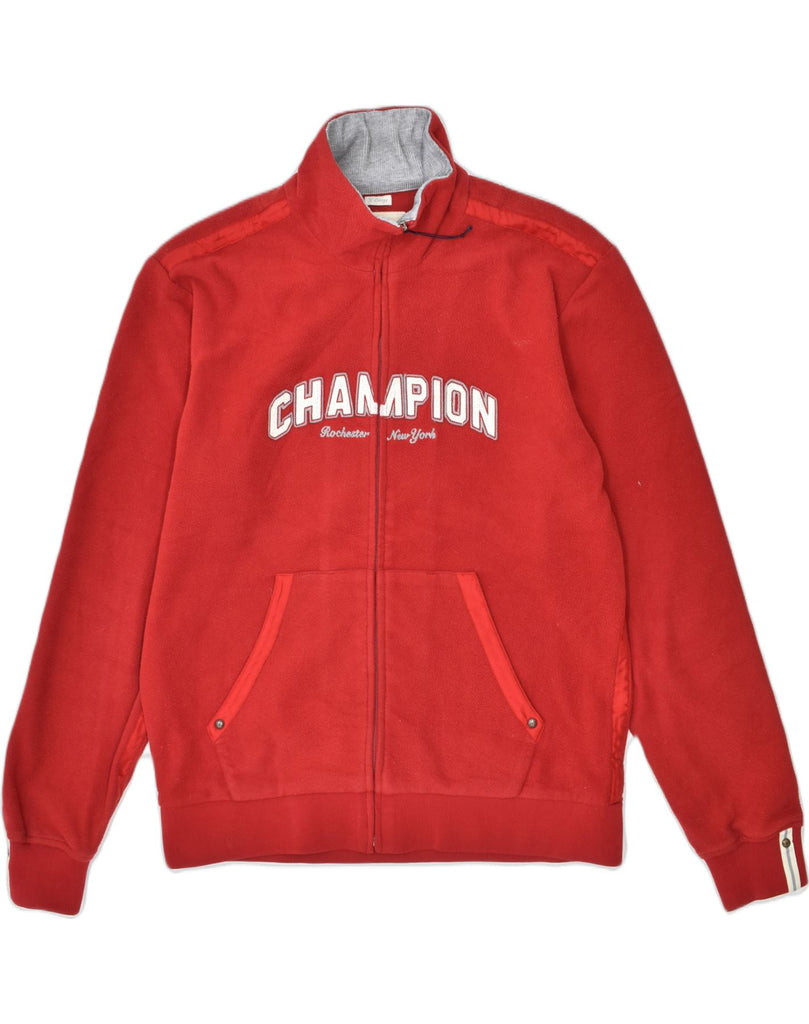 CHAMPION Mens Graphic Tracksuit Top Jacket XL Red Polyester | Vintage | Thrift | Second-Hand | Used Clothing | Messina Hembry 