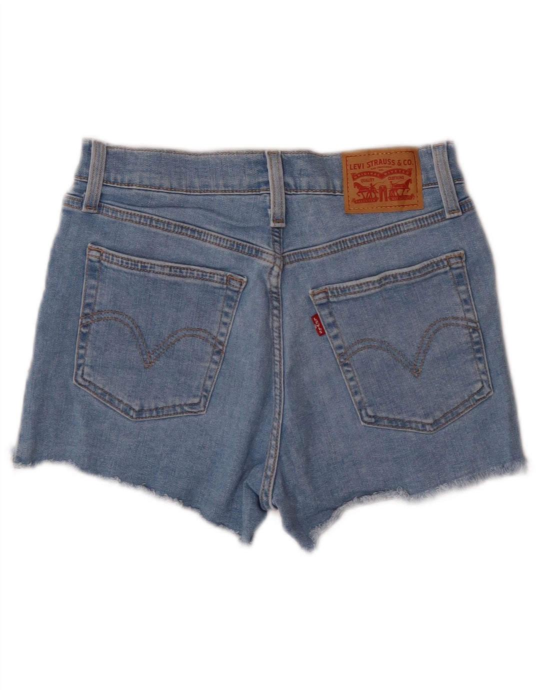 LEVI'S Womens High Rise Denim Shorts W27 Small Blue Cotton