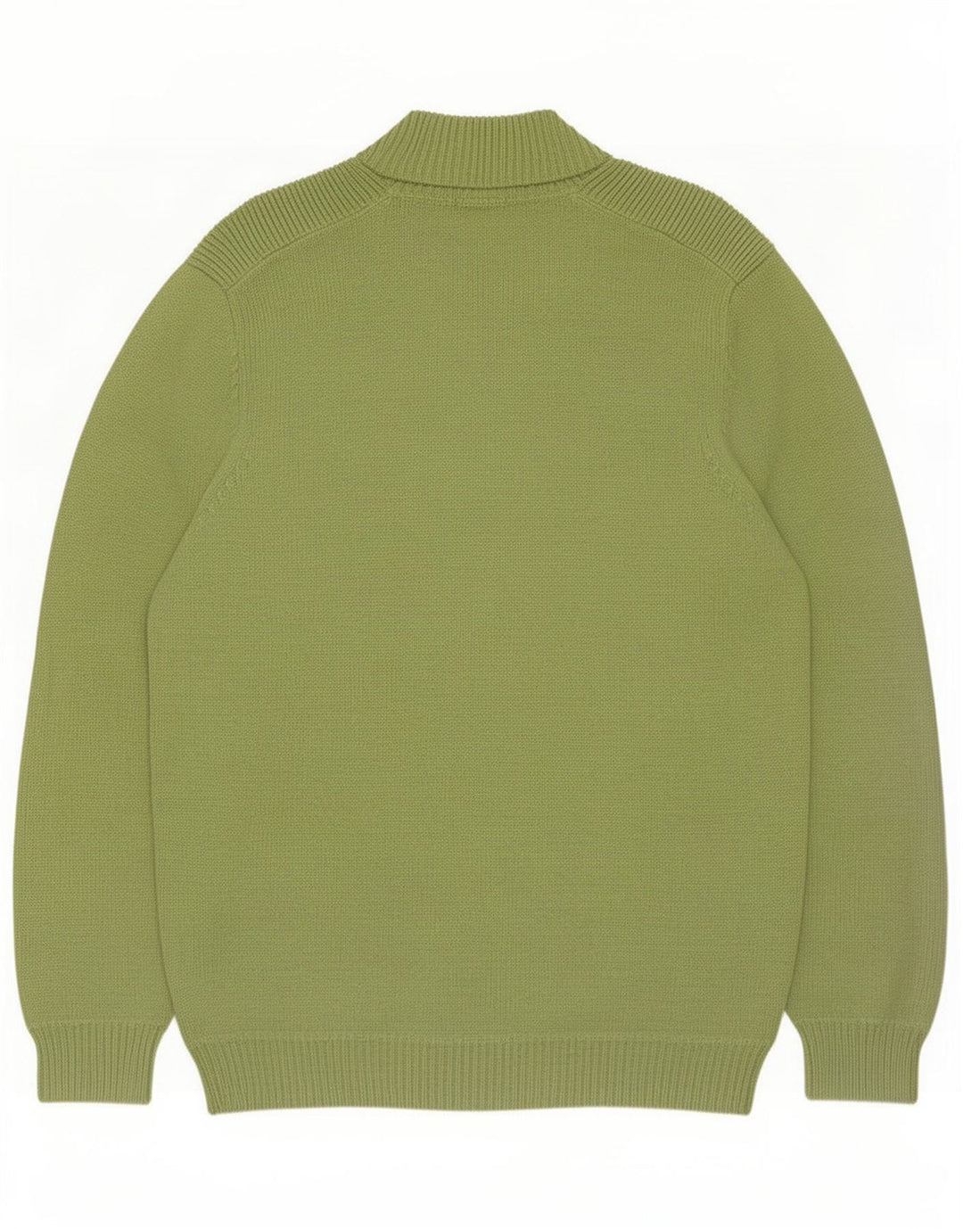 Massimo Dutti Mens Zip Neck Jumper Sweater Large Green