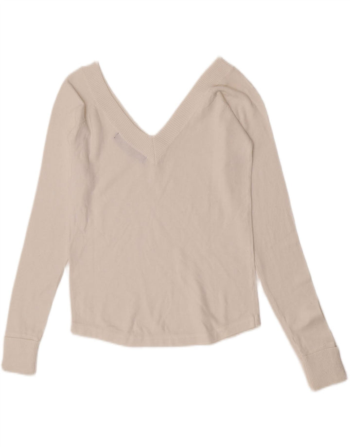 Zara Womens Blouse Top UK 14 Large White Cotton