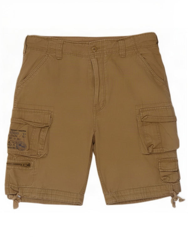 Brandit Mens Cargo Shorts Large W34 Beige Cotton
