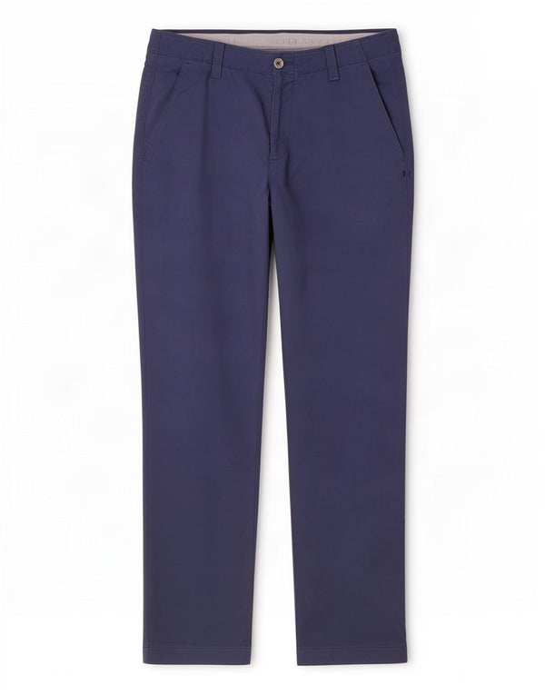 Under Armour Mens Straight Chino Trousers W34 L34 Navy Blue