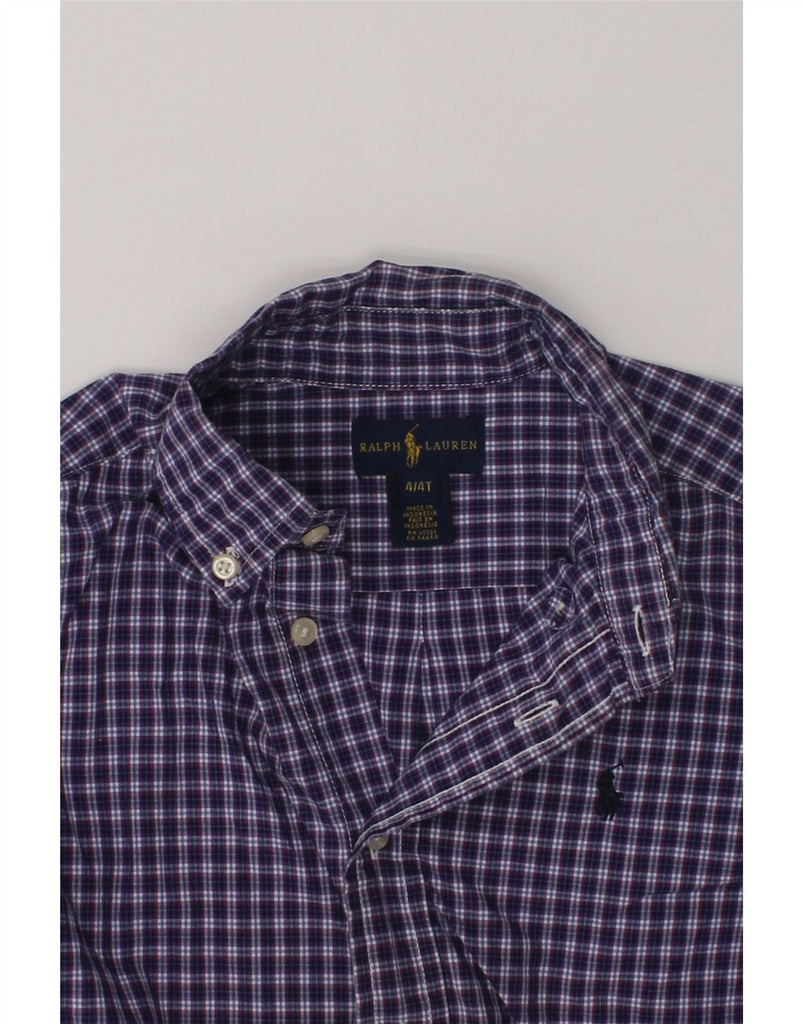 RALPH LAUREN Boys Shirt 3-4 Years Purple Check Cotton | Vintage Ralph Lauren | Thrift | Second-Hand Ralph Lauren | Used Clothing | Messina Hembry 