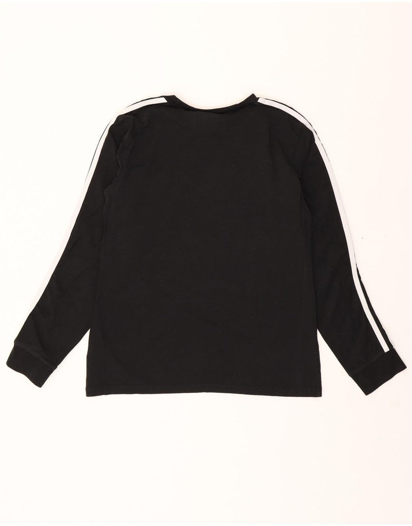 ADIDAS Womens Top Long Sleeve UK 12 Medium Black Colourblock Cotton Vintage Adidas and Second-Hand Adidas from Messina Hembry 