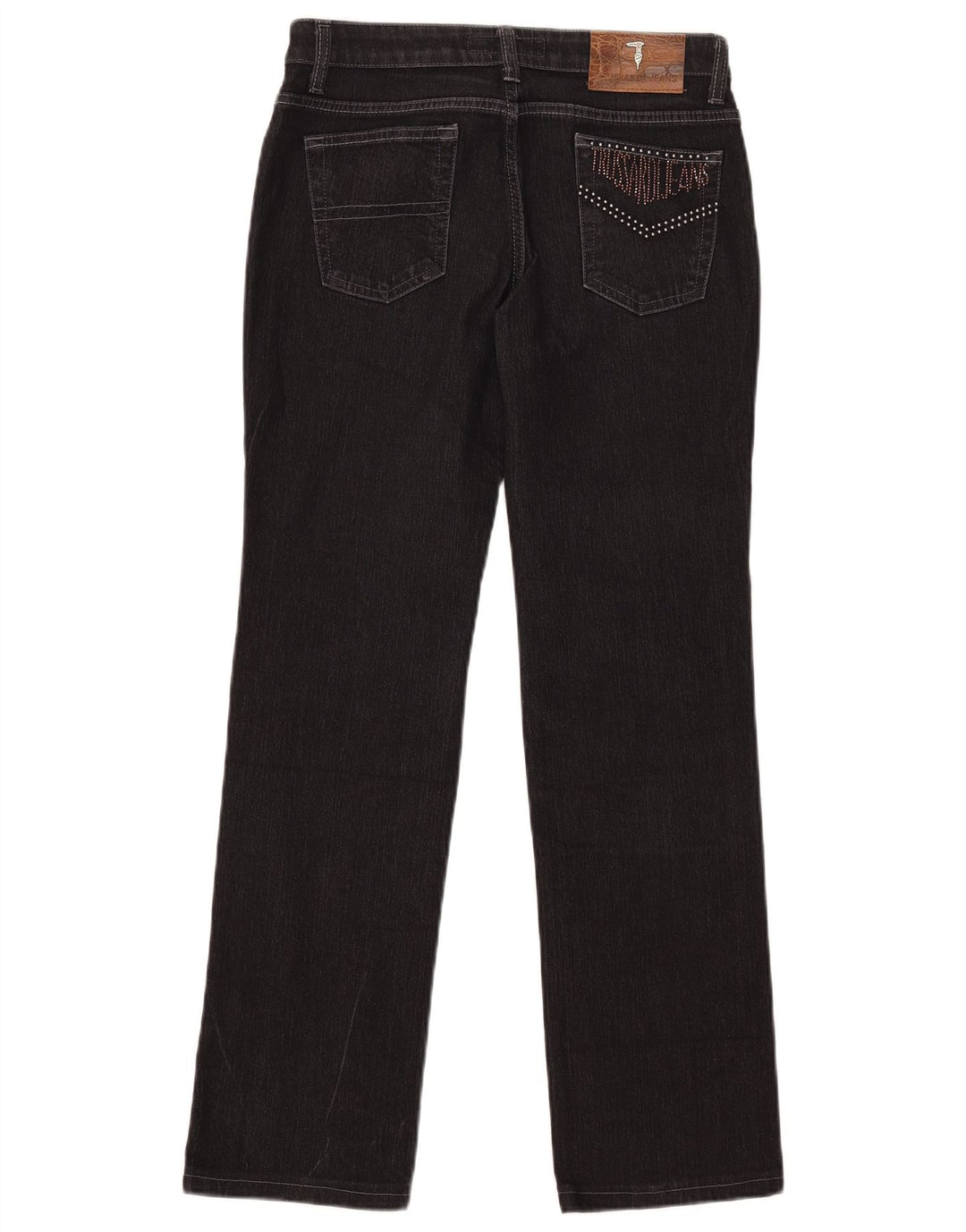 Trussardi Womens Straight Jeans W28 L29 Black Cotton
